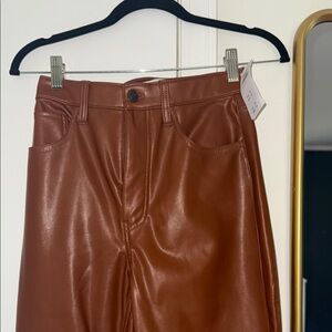 Abercrombie & Fitch Brown Faux Leather Pants